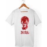 Muggkuppa Dexter Morgan Unisex-Erkek Beyaz T-Shirt