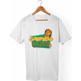 Muggkuppa Garfield Unisex-Erkek Beyaz T-Shirt