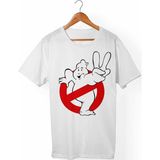 Muggkuppa Ghostbusters Unisex-Erkek Beyaz T-Shirt