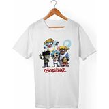 Muggkuppa Gorillaz Unisex-Erkek Beyaz T-Shirt