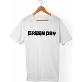 Muggkuppa Green Day Unisex-Erkek Beyaz T-Shirt