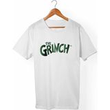 Muggkuppa Grinch Unisex-Erkek Beyaz T-Shirt - L