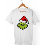 Muggkuppa Grinch Unisex-Erkek Beyaz T-Shirt - XL