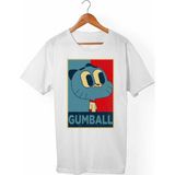 Muggkuppa Gumball Unisex-Erkek Beyaz T-Shirt