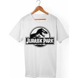 Muggkuppa Jurassic Park Unisex-Erkek Beyaz T-Shirt - XL