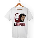 Muggkuppa La Casa De Papel Unisex-Erkek Kesim T-Shirt - XL - Beyaz