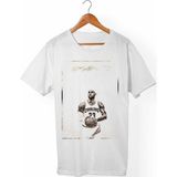 Muggkuppa Lebron James Unisex-Erkek Beyaz T-Shirt