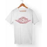 Muggkuppa M.Jordan-Nba Unisex-Erkek Beyaz T-Shirt