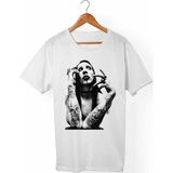 Muggkuppa Marilyn Manson Unisex-Erkek Beyaz T-Shirt - XL