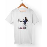Muggkuppa Messi Unisex-Erkek Beyaz T-Shirt - XL