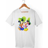 Muggkuppa Mickey Mouse Unisex-Erkek Beyaz T-Shirt - XL
