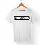 Muggkuppa Minions Unisex-Erkek Beyaz T-Shirt - XL