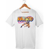 Muggkuppa Naruto Uzumaki Unisex-Erkek Beyaz T-Shirt