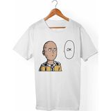 Muggkuppa One-Punch Man Unisex-Erkek Beyaz T-Shirt - L