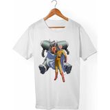 Muggkuppa One-Punch Man Unisex-Erkek Beyaz T-Shirt