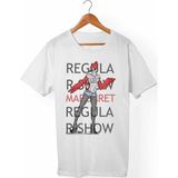 Muggkuppa Regular Show Unisex-Erkek Beyaz T-Shirt - XL