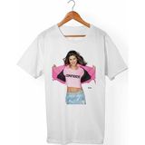 Muggkuppa Selena Gomez Unisex-Erkek Beyaz T-Shirt - XL