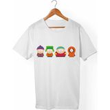 Muggkuppa Southpark Unisex-Erkek Beyaz T-Shirt