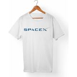 Muggkuppa Space X Unisex-Erkek Beyaz T-Shirt