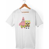 Muggkuppa Süngerbob Unisex-Erkek Beyaz T-Shirt - XL