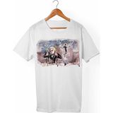 Muggkuppa Tesla Edison Unisex-Erkek Beyaz T-Shirt - XL