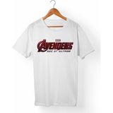Muggkuppa The Avengers Unisex-Erkek Beyaz T-Shirt - L