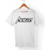 Muggkuppa The Avengers Unisex-Erkek Beyaz T-Shirt
