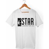 Muggkuppa The Flash Labr. Unisex-Erkek Beyaz T-Shirt