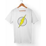 Muggkuppa The Flashbarry Allen Unisex-Erkek Beyaz T-Shirt - XL