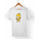 Muggkuppa The Simpsons Unisex-Erkek Beyaz T-Shirt - L