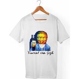 Muggkuppa Van Gogh Unisex-Erkek Beyaz T-Shirt