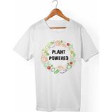 Muggkuppa Vegan-Plant Powered Testing Unisex-Erkek Beyaz T-Shirt