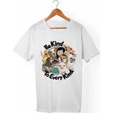 Muggkuppa Vegan-To Every Kind Unisex-Erkek Beyaz T-Shirt