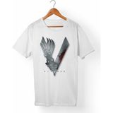 Muggkuppa Vikings Ragnar Lothbrok Unisex-Erkek Beyaz T-Shirt