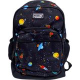 Muggle 0402 Galaxy Siyah 4 Bölmeli Okul Çantası