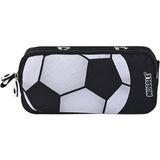 Muggle 2 Bölmeli Silver Football Kalemlik Siyah (Mu-5876)