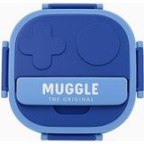 Muggle 500 ml Paslanmaz Çelik Yemek Kabı 3 Bölmeli Beslenme Kabı Lunch Box Yemek Termosu Sefer Tası - Mavi