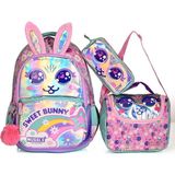 Muggle 9098 Sweet Bunny Okul Sırt Çantası 3'lü Set - Siyah
