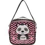 Muggle Çocuk Panda Beslenme Çantası 23 x 21 x 10 cm Su Geçirmez Kaliteli Dış Kumaş - Siyah