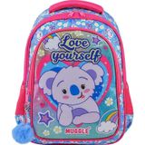 Muggle Cute Koala Kiz Cocuk Ilkokul Cantasi Mavi Iki Bolmeli Okul Sirt Cantasi