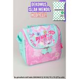 Muggle "DEKOMUS ISLAK MENDİL HEDİYELİ" "THE POWER OF PINK LOVE KOLEKSİYONU" TERMOSLU BESLENME ÇANTASI - Pembe - Mor - 1