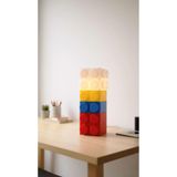 muggle design Renkli LEGO Blok Lamba – Dekoratif Gece Lambası Çocuk Odası & Retro Tasarım (36 CM) Kırmızı 36 x 17