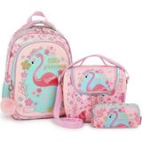 Muggle Flamingo Okul Çantası 3 Lü Set