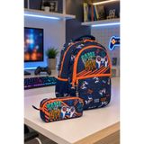 MUGGLE Game Tasarımlı 9148 İlkokul Okul Çantası ve Kalemlik Seti Ortopedik Sırt Destekli