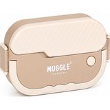 Muggle Ms-10 Paslanmaz Çelik Beslenme Kabı Bölmeli Sızdırmaz 700 Ml. Lunch Box Yemek Saklama Kabı - Bej