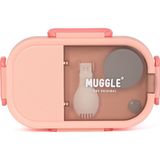 Muggle Ms-22 Paslanmaz Çelik Beslenme Kabı Bölmeli Sızdırmaz 700 Ml. Lunch Box Yemek Saklama Kabı - Somon