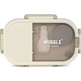 Muggle Ms-22 Paslanmaz Çelik Beslenme Kabı Bölmeli Sızdırmaz 700 Ml. Lunch Box Yemek Saklama Kabı - Yeşil