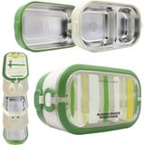 Muggle Ms-28 304 Paslanmaz Çelik 2 Katlı 1550 ml Beslenme Yemek Kabı/kutusu