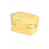 MUGGLE Ms-38 Paslanmaz Çelik 2 Katlı Beslenme Kabı Bölmeli Sızdırmaz 1300 ml. Lunch Box Yemek Saklam