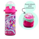 Muggle MT-2635 550 ml Unicorn Desenli Pipetli Çelik Matara